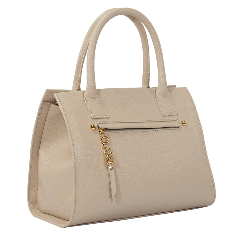 Bolsa de Couro Tote Bag San - Creme