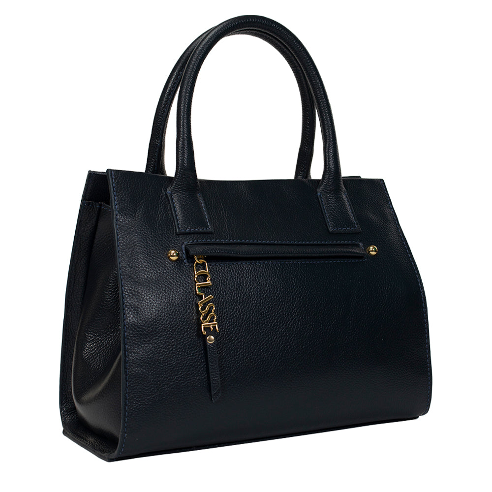 Bolsa de Couro Tote Bag San - Marinho