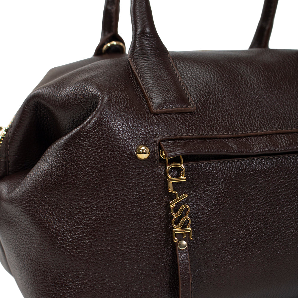 Bolsa de Couro Tote Bag San - Chocolate