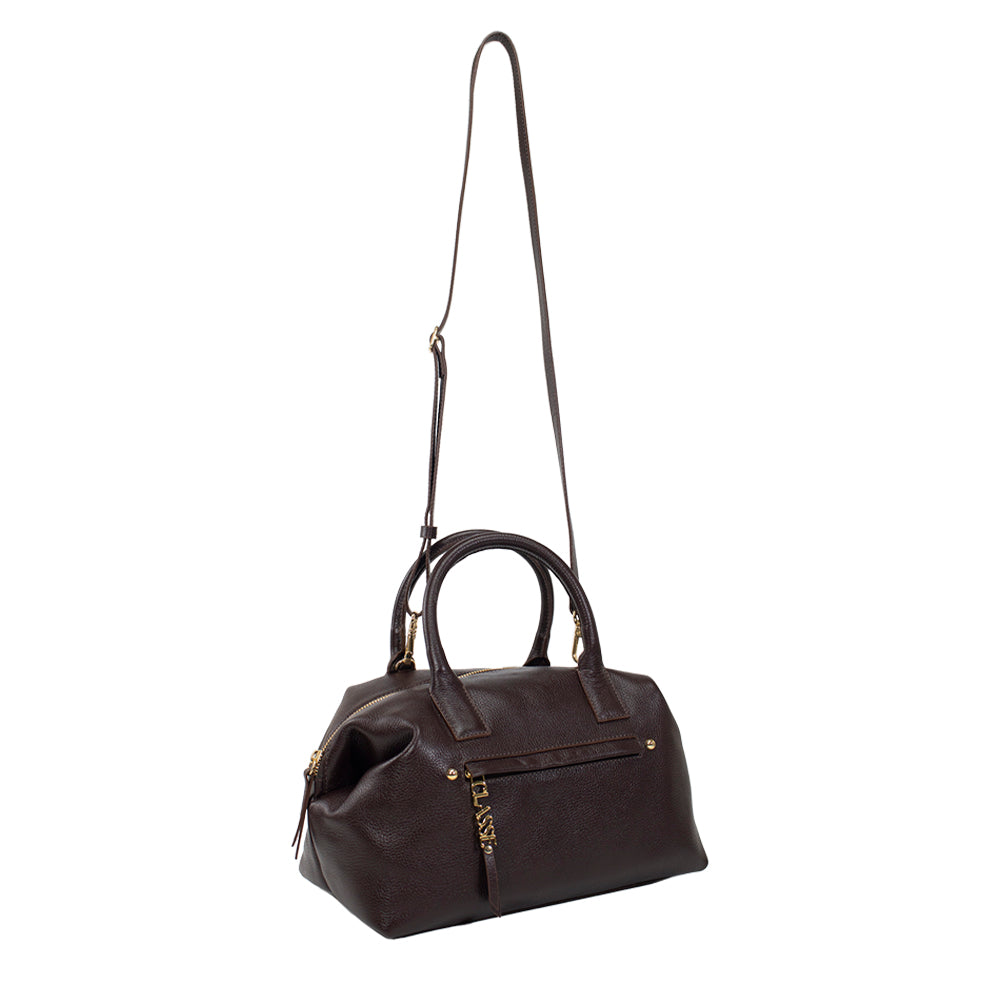 Bolsa de Couro Tote Bag San - Chocolate