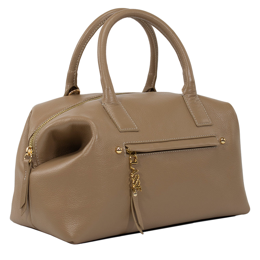 Bolsa de Couro Tote Bag San - Camel
