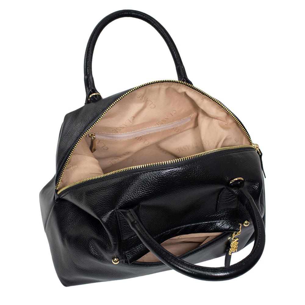 Bolsa de Couro Tote Bag San - Preta