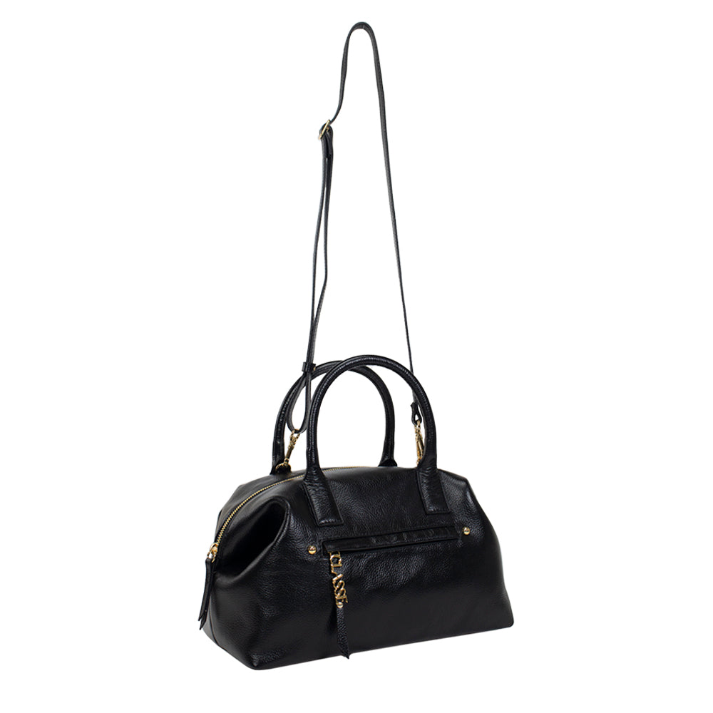 Bolsa de Couro Tote Bag San - Preta