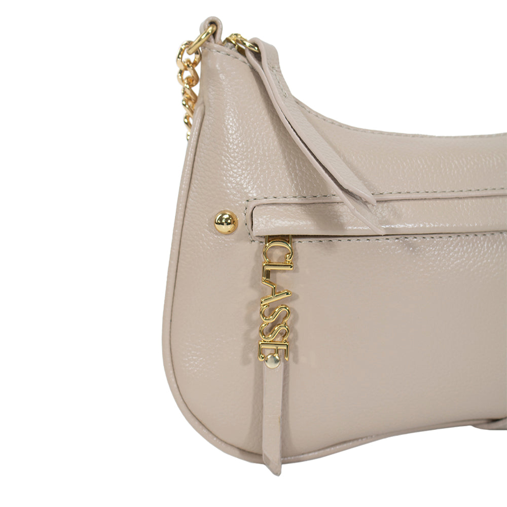 Bolsa de Couro Crossbody Bag San - Creme