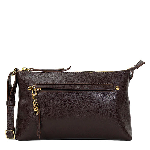 Bolsa de Couro Crossbody Bag San - Chocolate