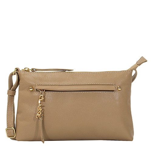 Bolsa de Couro Crossbody Bag San - Camel