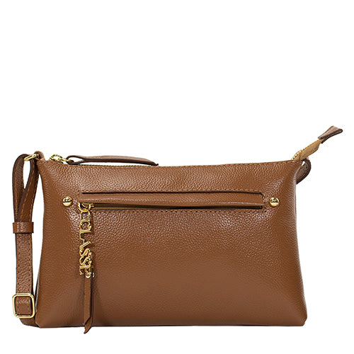 Bolsa de Couro Crossbody Bag San - Nocciola
