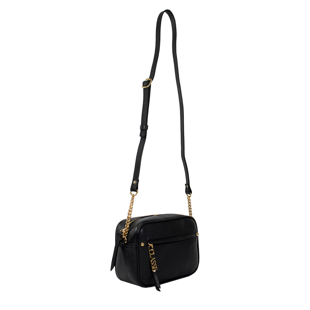 Bolsa de Couro Camera Bag San - Preta