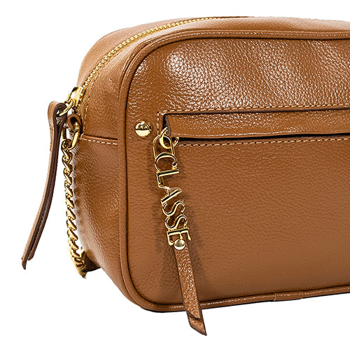Bolsa de Couro Camera Bag San - Nocciola