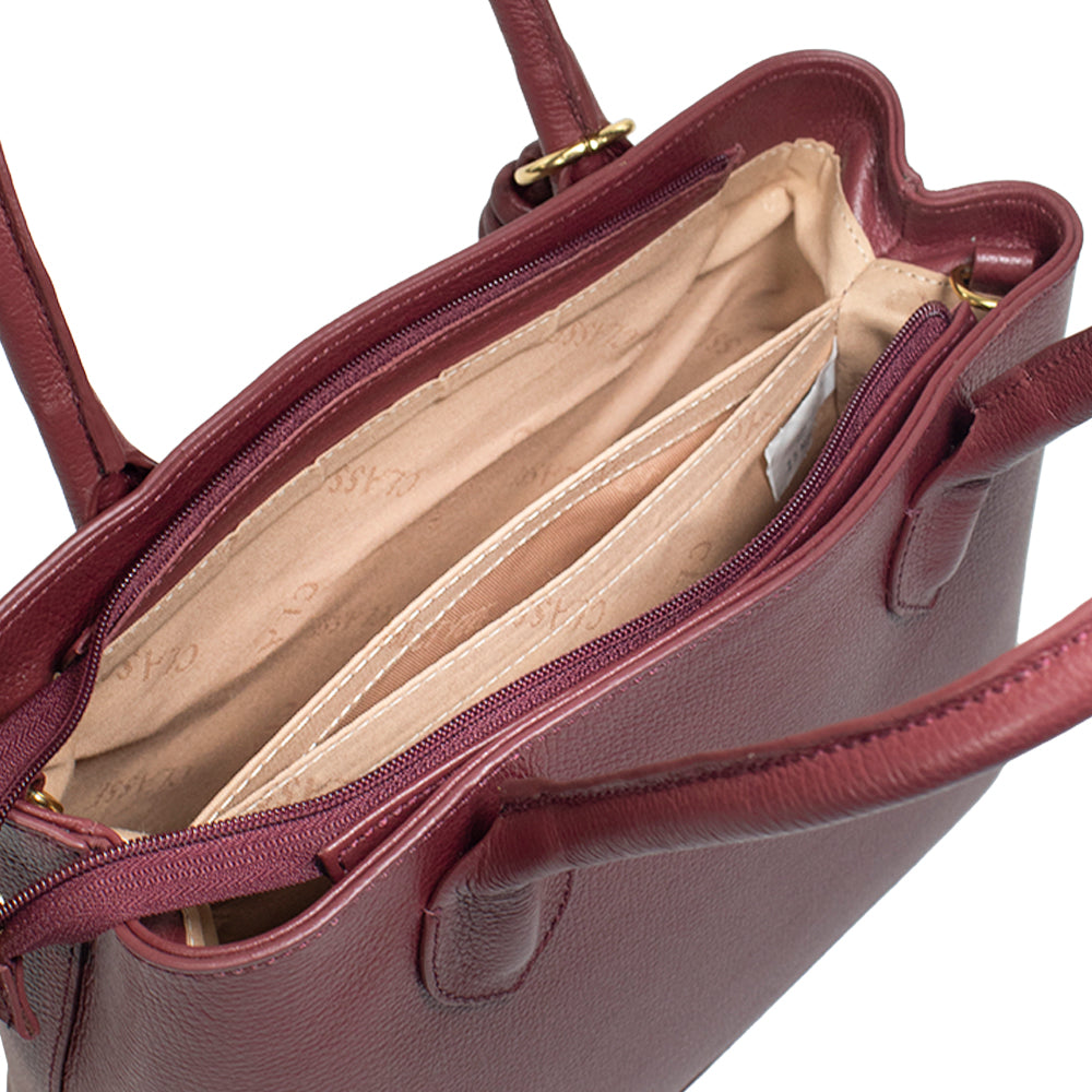 Bolsa de Couro Tote Bag Ari - Ruby