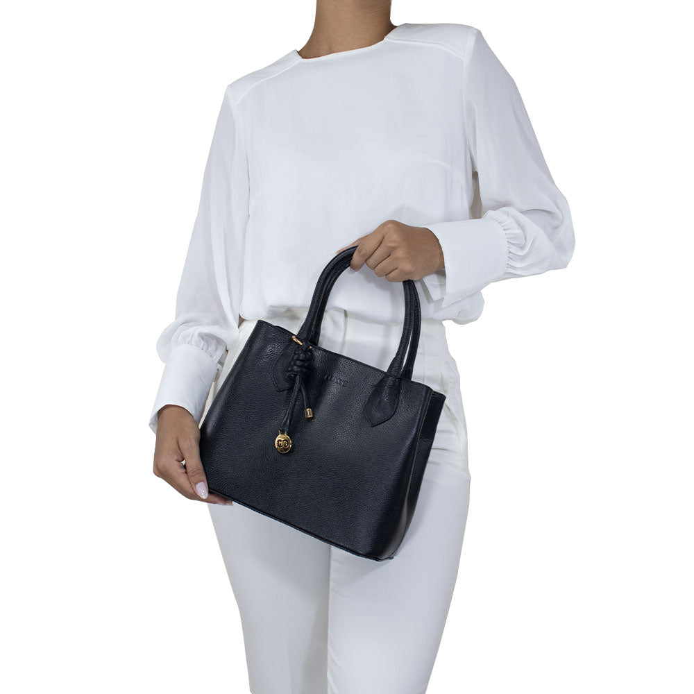 Bolsa de Couro Tote Bag Ari - Preto