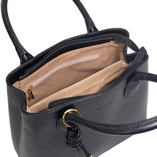 Bolsa de Couro Tote Bag Ari - Preto