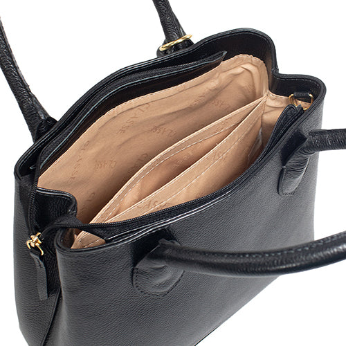 Bolsa de Couro Tote Bag Ari - Preto