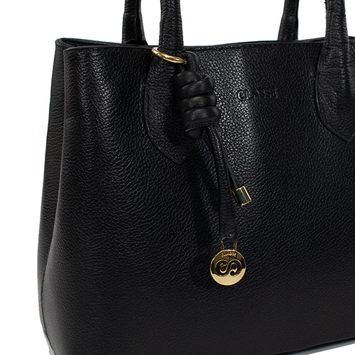 Bolsa de Couro Tote Bag Ari - Preto