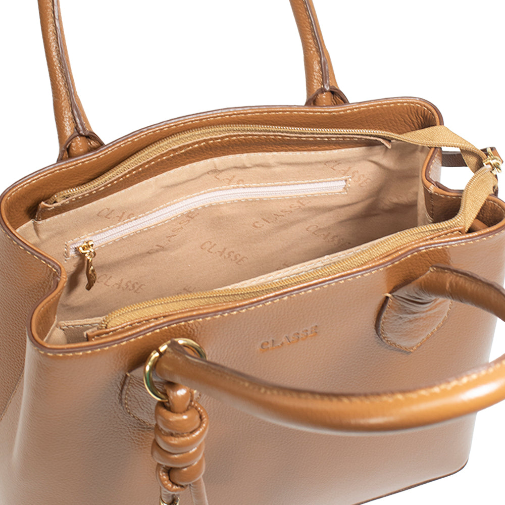 Bolsa de Couro Tote Bag Ari - Nocciola
