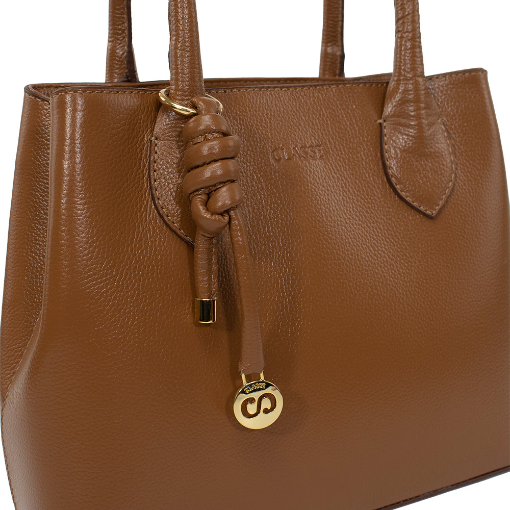 Bolsa de Couro Tote Bag Ari - Nocciola