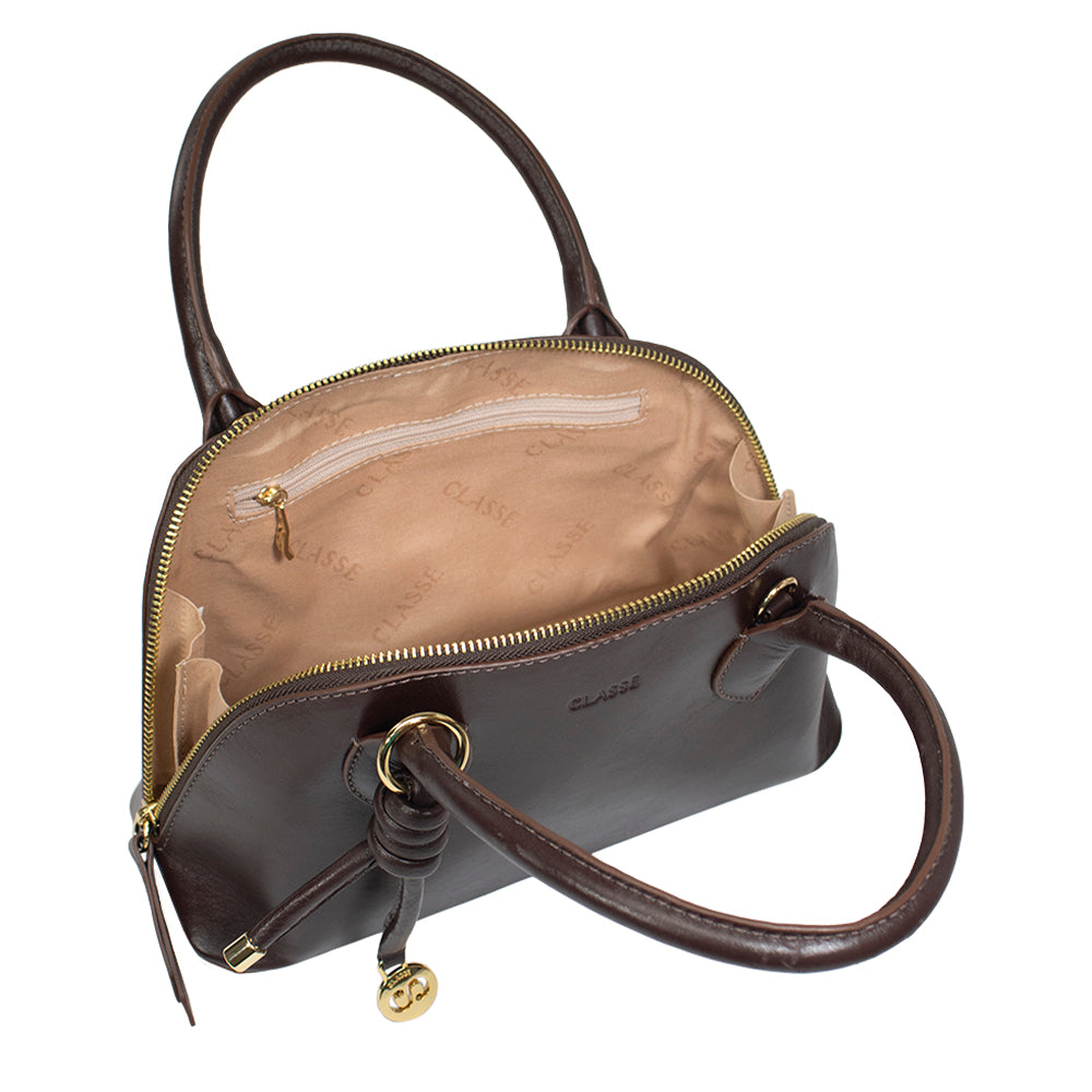 Bolsa de Couro Tote Ari - Chocolate