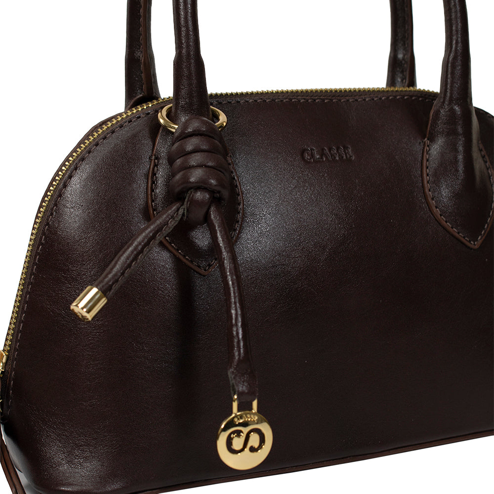 Bolsa de Couro Tote Ari - Chocolate