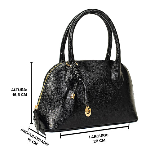 Bolsa de Couro Tote Ari - Preto