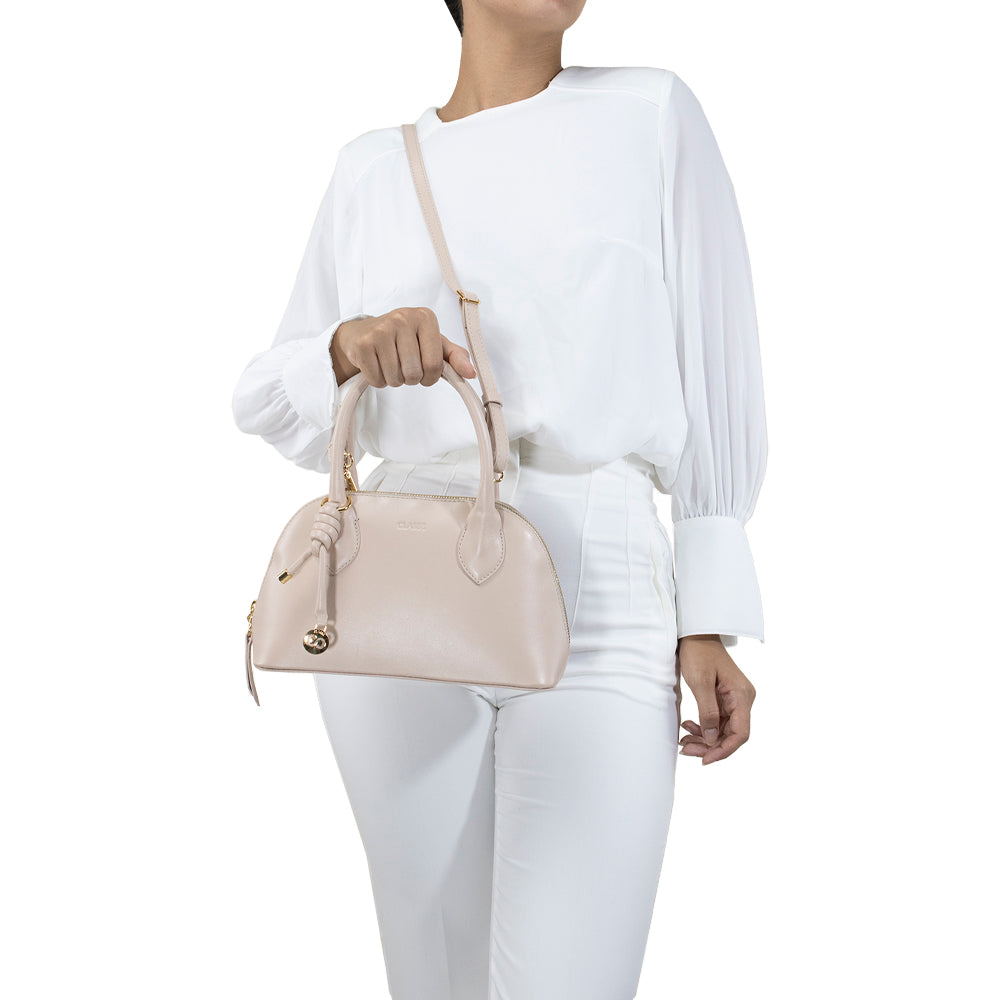 Bolsa de Couro Tote Ari - Creme
