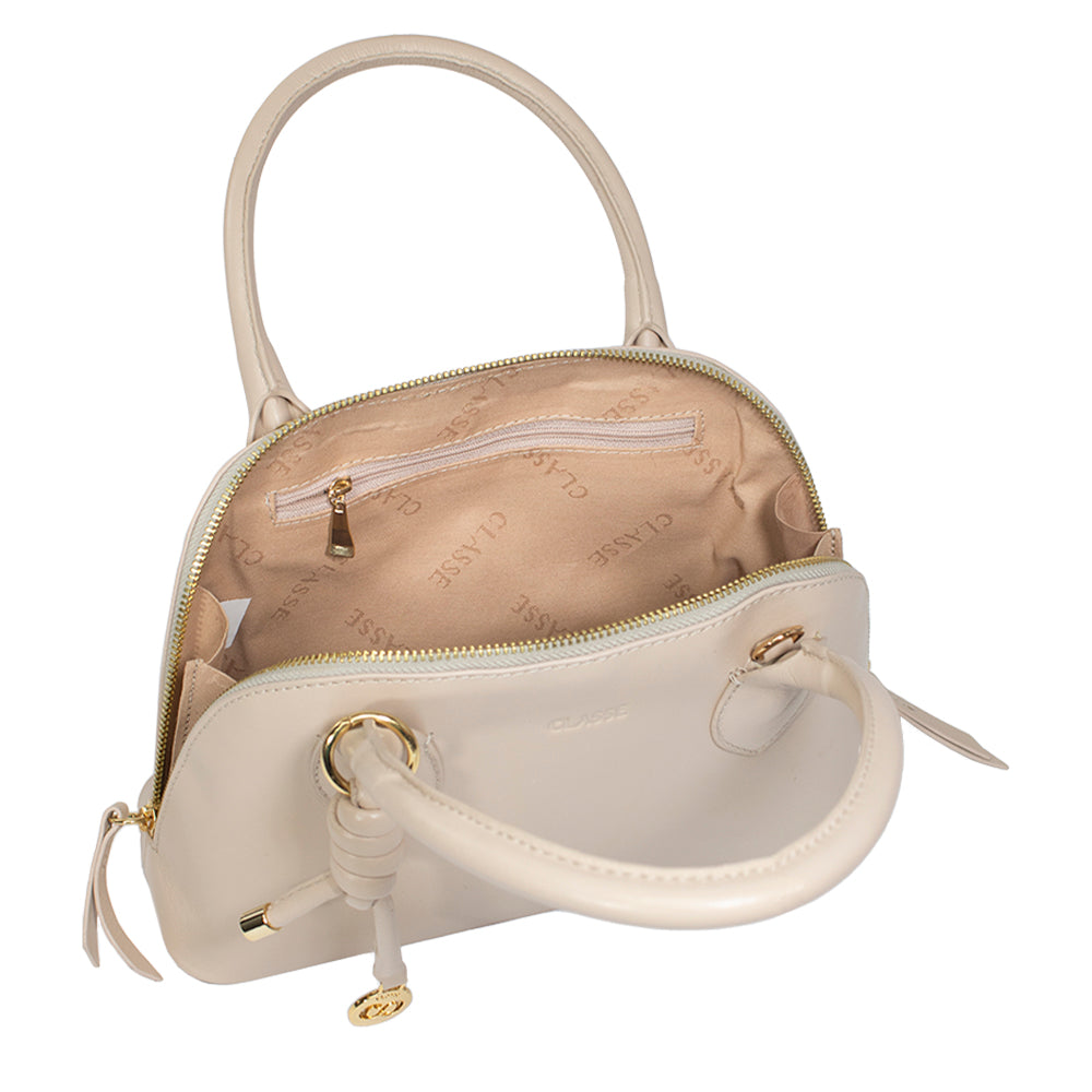 Bolsa de Couro Tote Ari - Creme