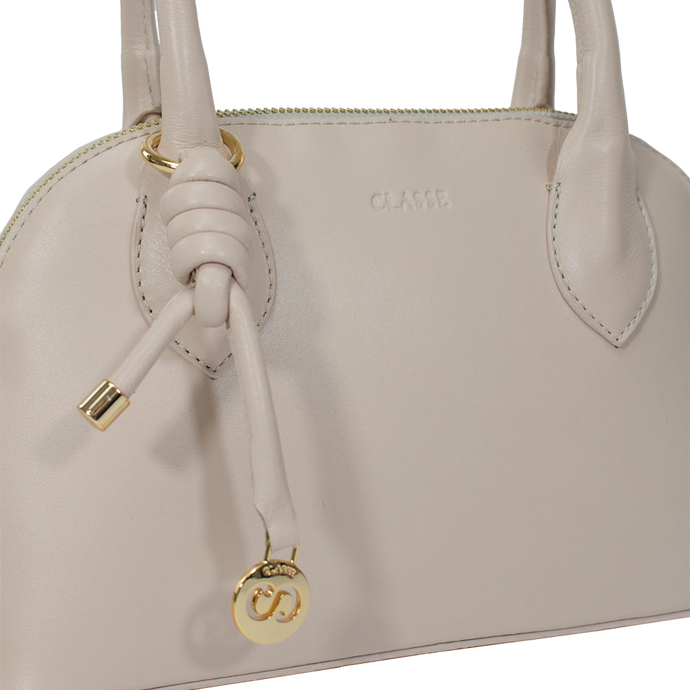 Bolsa de Couro Tote Ari - Creme