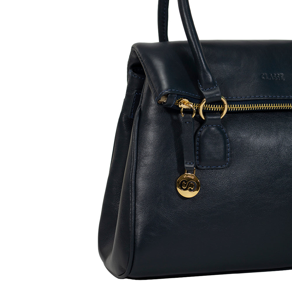 Bolsa de Couro Tote Dani - Marinho