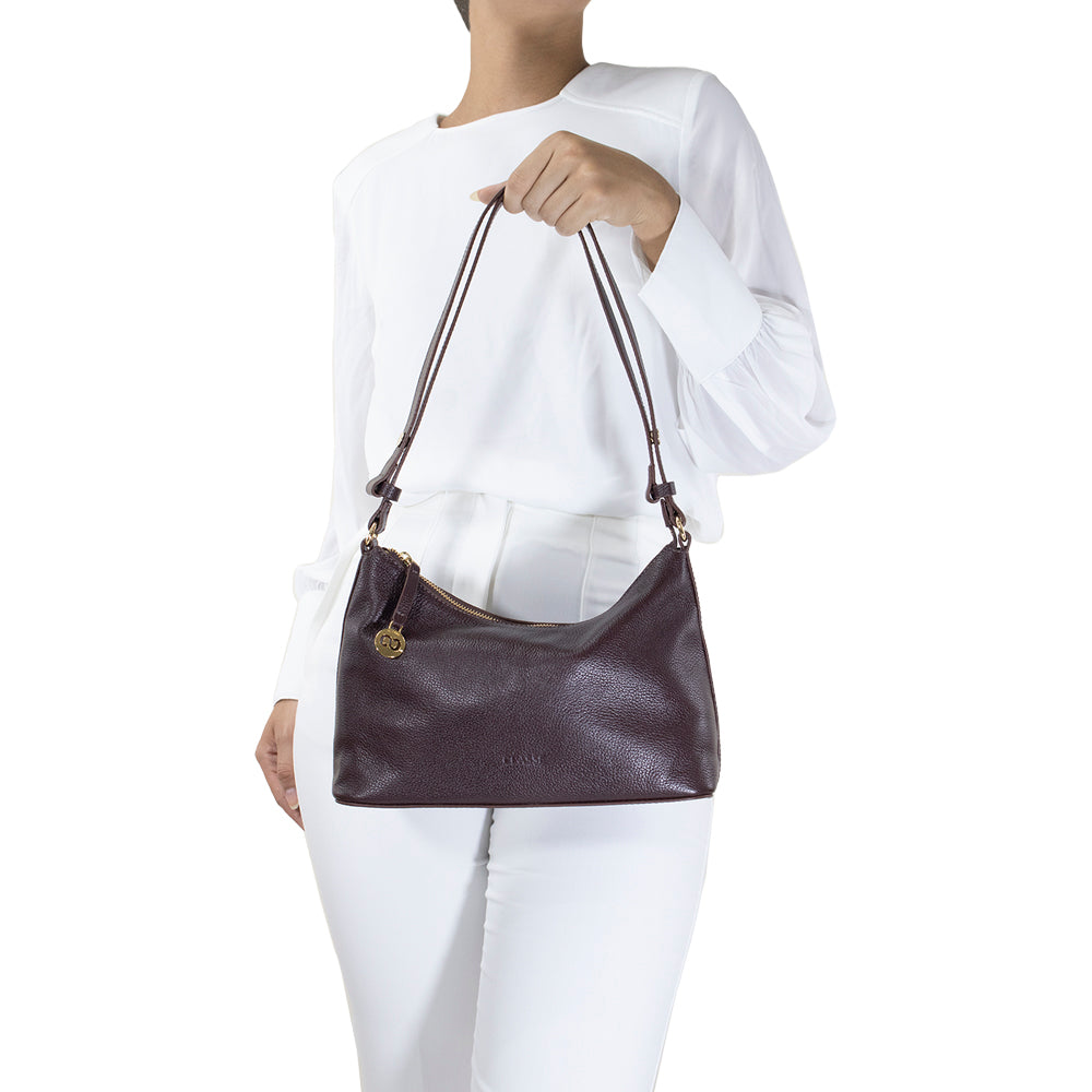 Bolsa de Couro Hobo Dani - Chocolate