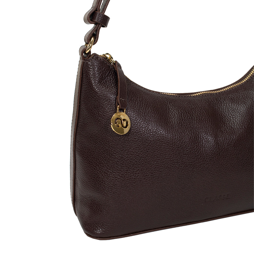 Bolsa de Couro Hobo Dani - Chocolate