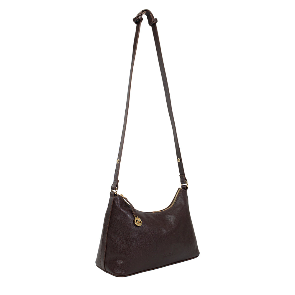 Bolsa de Couro Hobo Dani - Chocolate