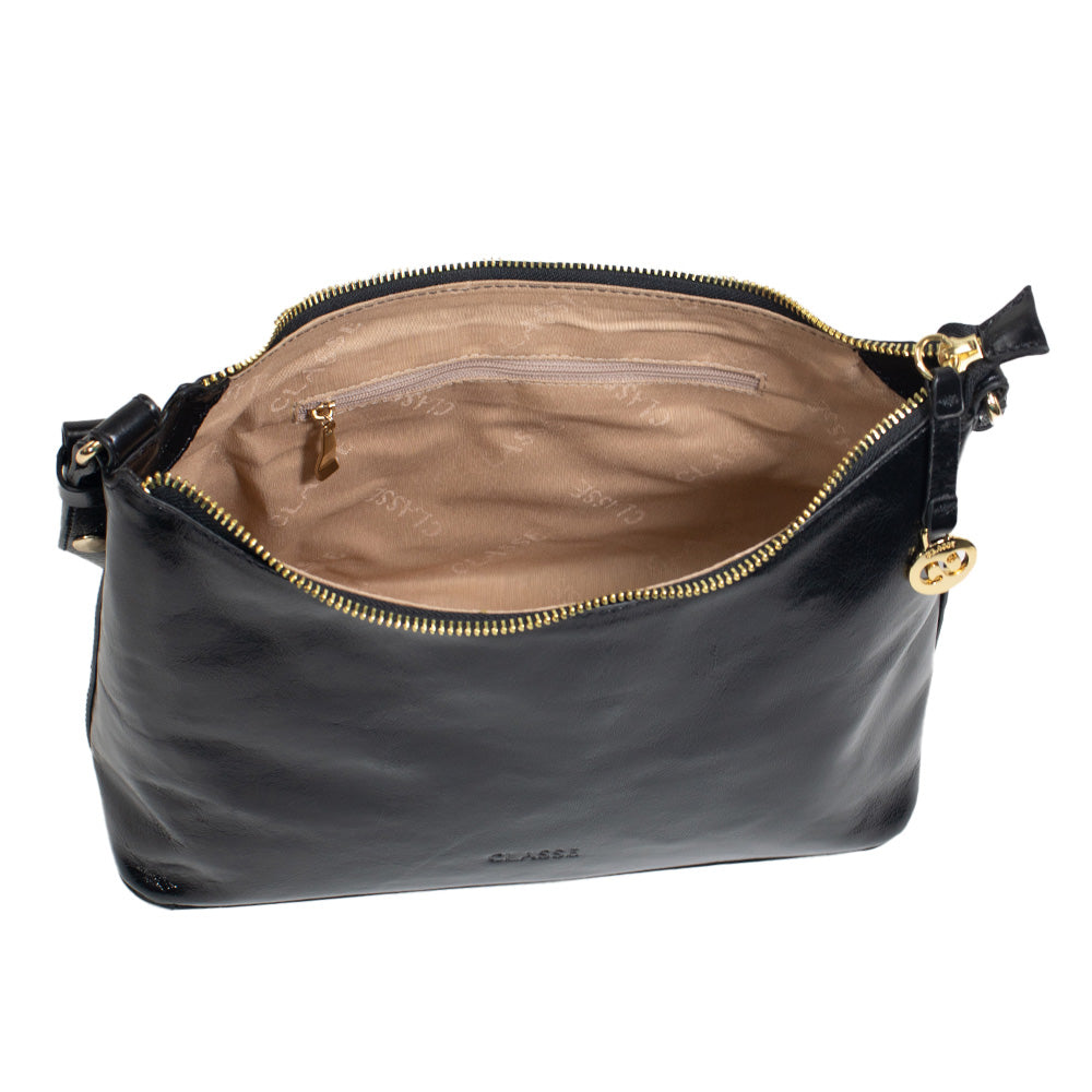 Bolsa de Couro Hobo Dani - Andaluz Preto