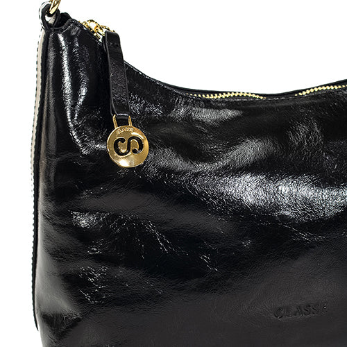 Bolsa de Couro Hobo Dani - Andaluz Preto