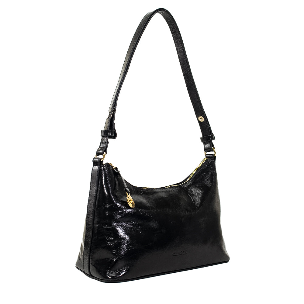 Bolsa de Couro Hobo Dani - Andaluz Preto