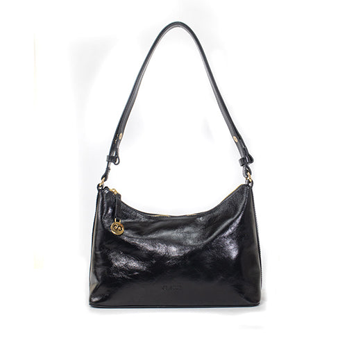 Bolsa de Couro Hobo Dani - Andaluz Preto