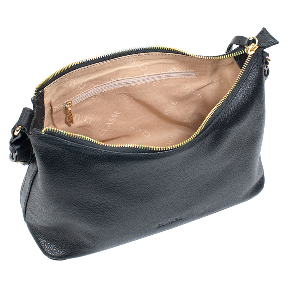 Bolsa de Couro Hobo Dani - Preto