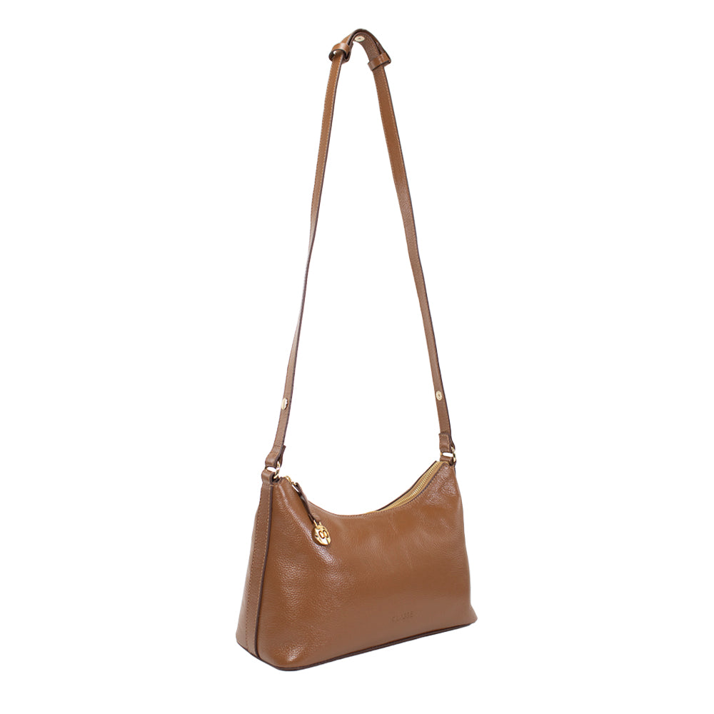 Bolsa de Couro Hobo Dani - Nocciola