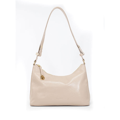 Bolsa de Couro Hobo Dani - Creme