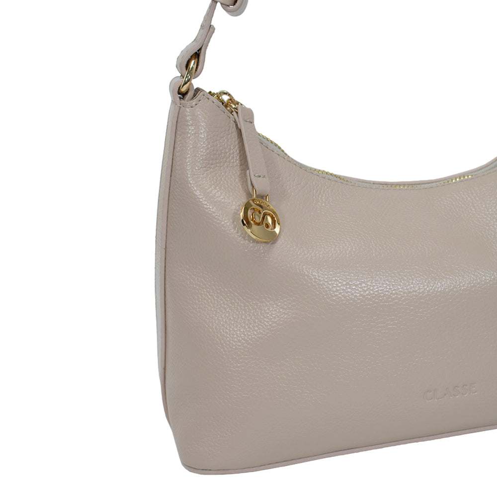 Bolsa de Couro Hobo Dani - Creme