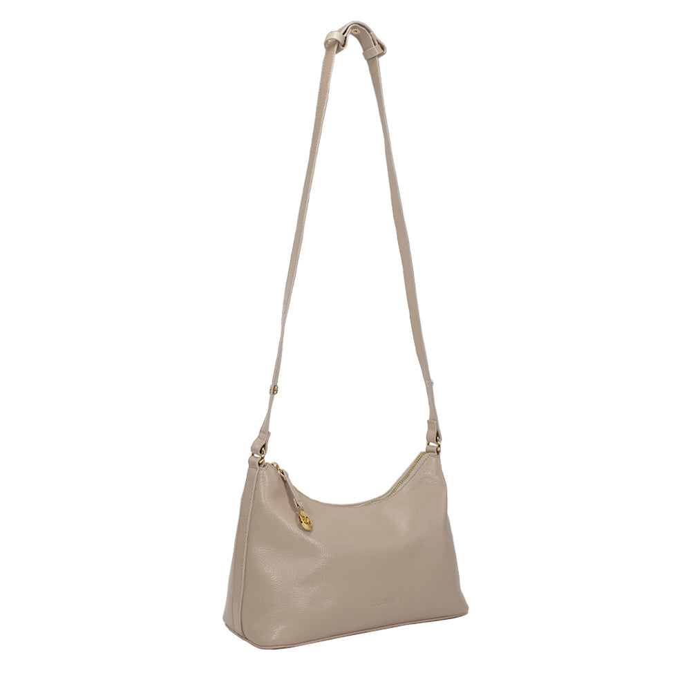 Bolsa de Couro Hobo Dani - Creme