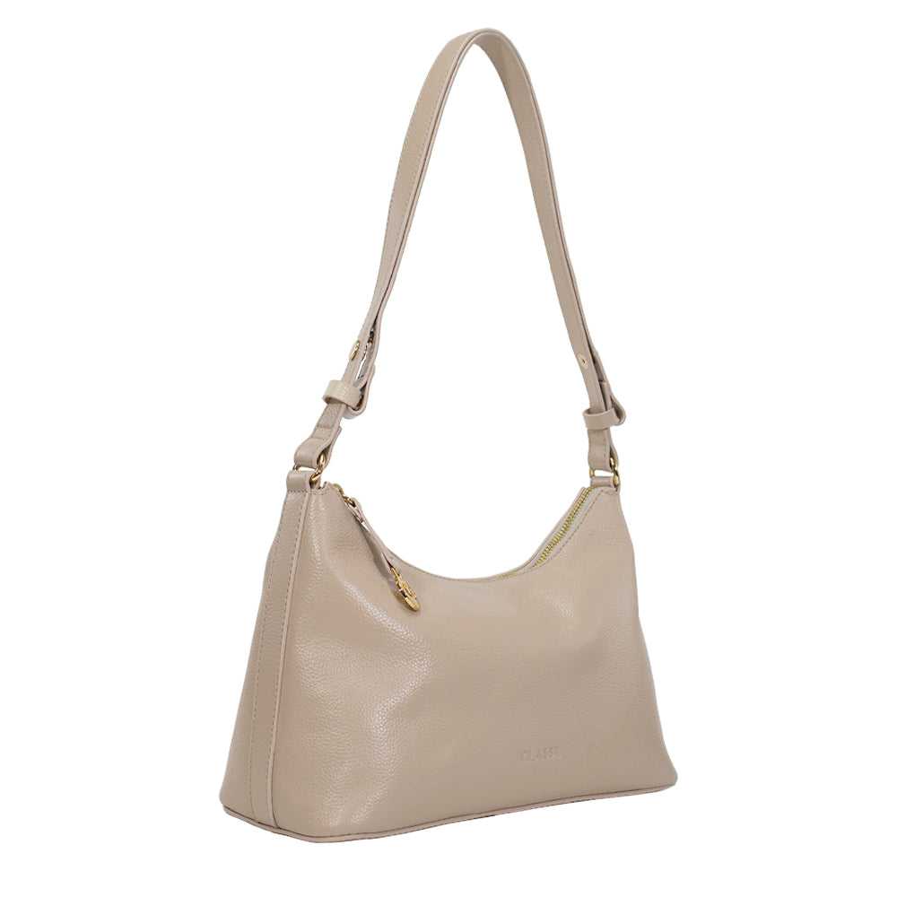 Bolsa de Couro Hobo Dani - Creme