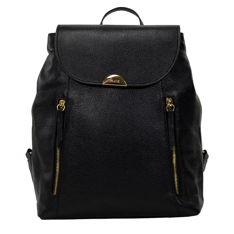 Mochila Feminina de Couro Luma - Preto