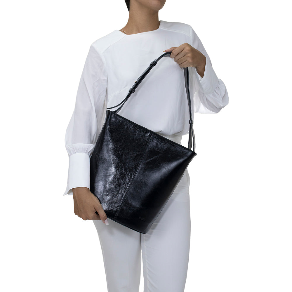 Bolsa de Couro Hogo Bag Rebecca - Andaluz Preto