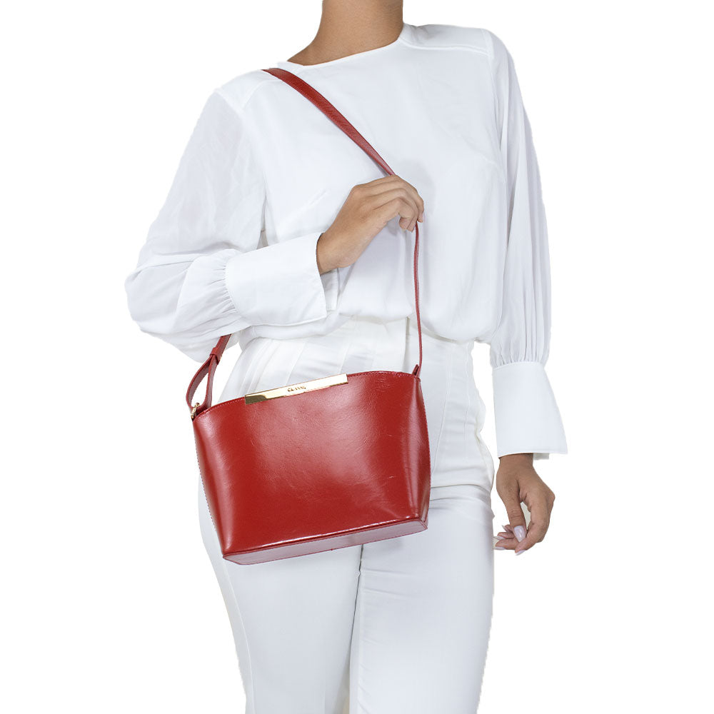 Bolsa de Couro Croosbody Lore - Andaluz Laca