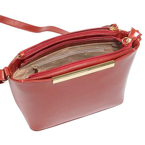 Bolsa de Couro Croosbody Lore - Andaluz Laca