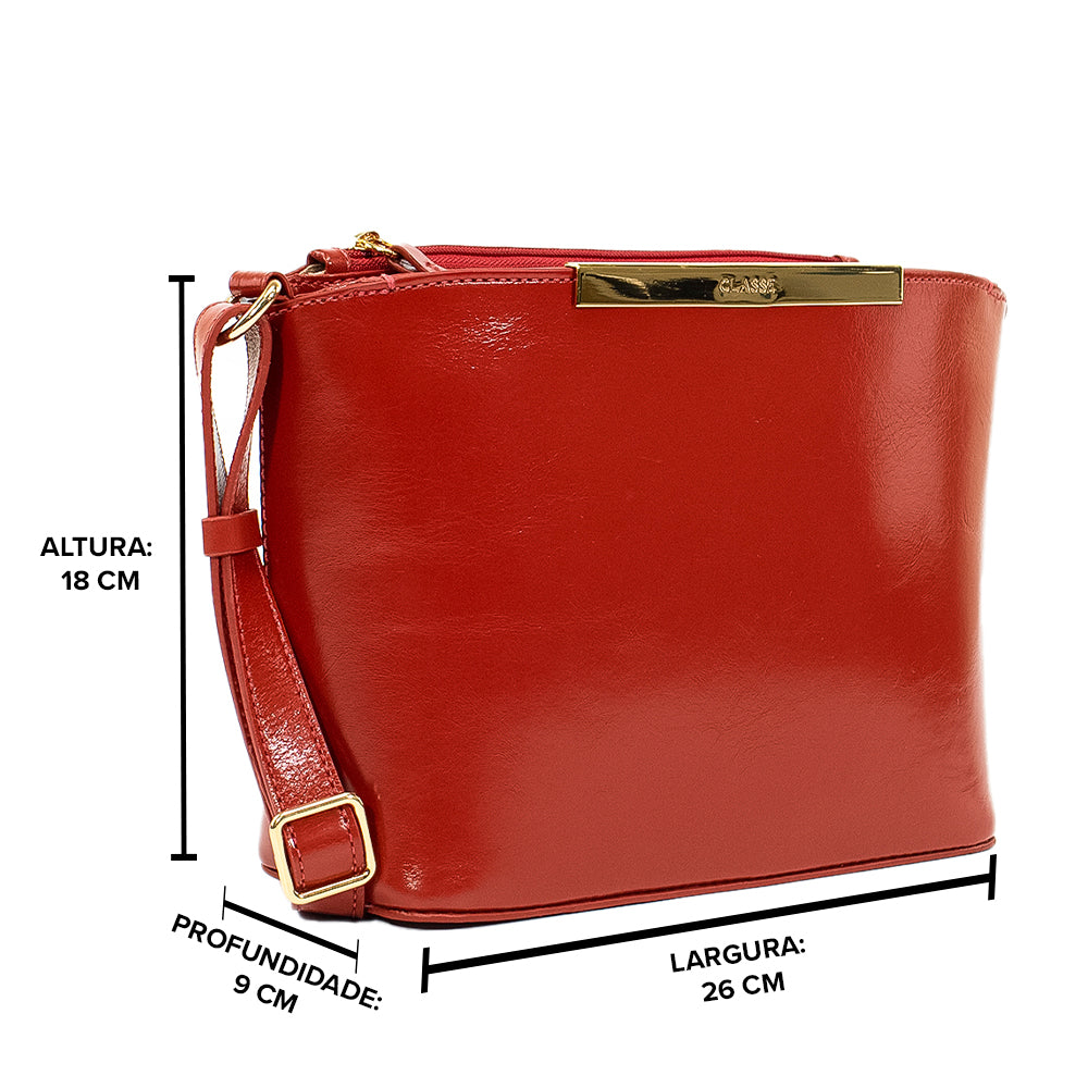 Bolsa de Couro Croosbody Lore - Andaluz Laca