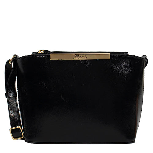 Bolsa de Couro Croosbody Lore - Andaluz Preto