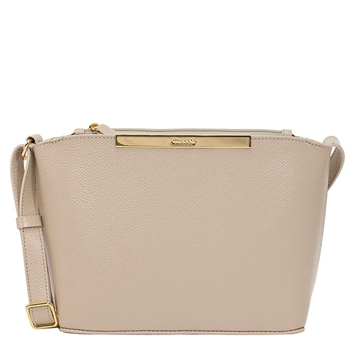 Bolsa de Couro Croosbody Lore - Creme