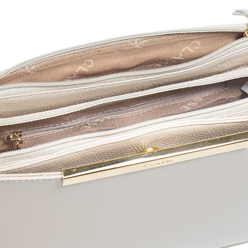 Bolsa de Couro Croosbody Lore - Creme