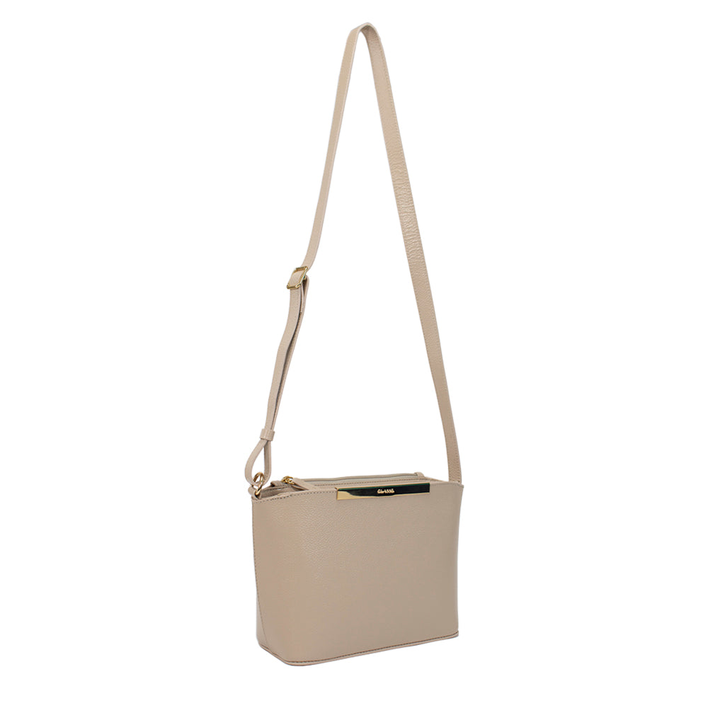 Bolsa de Couro Croosbody Lore - Creme