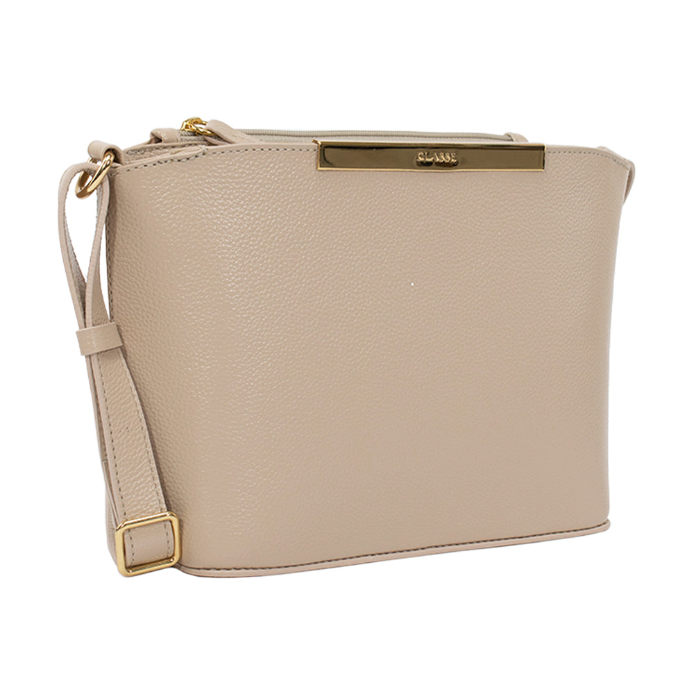 Bolsa de Couro Croosbody Lore - Creme